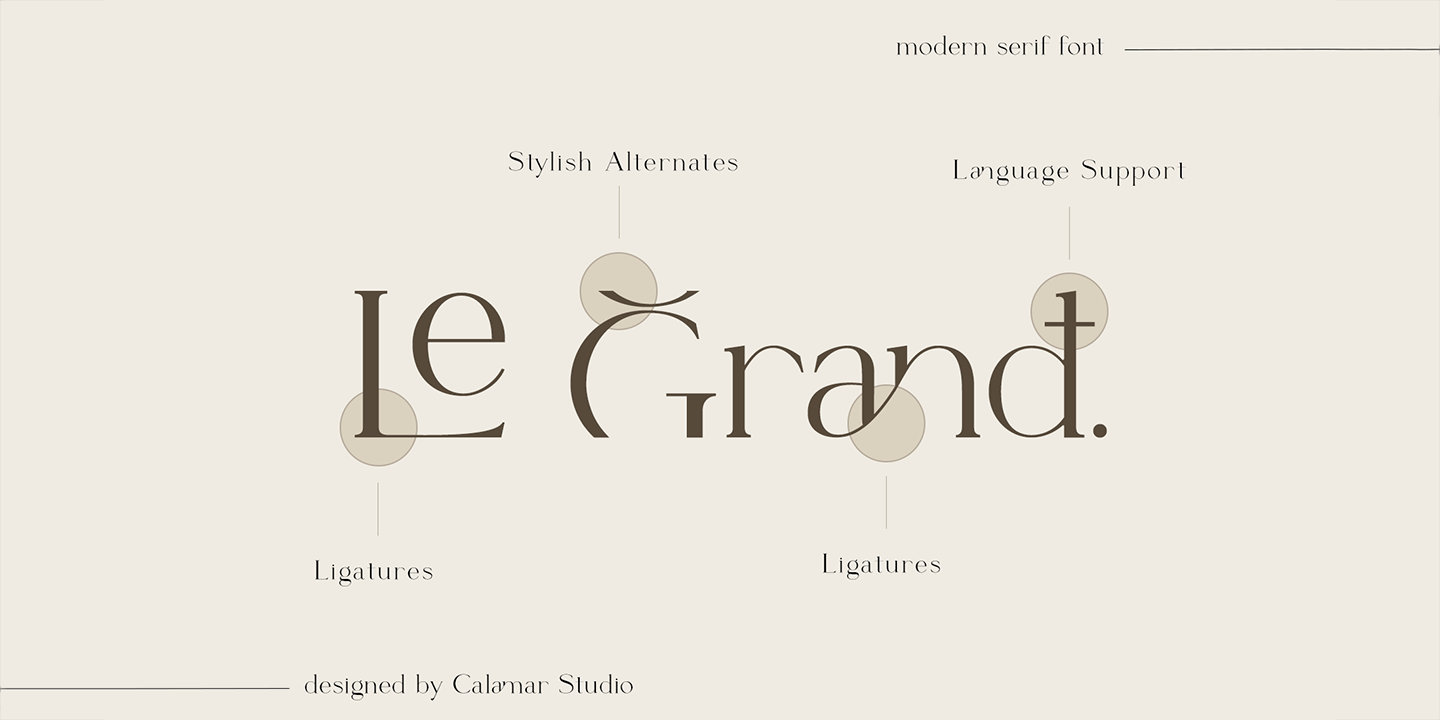 Пример шрифта Le Grand #7